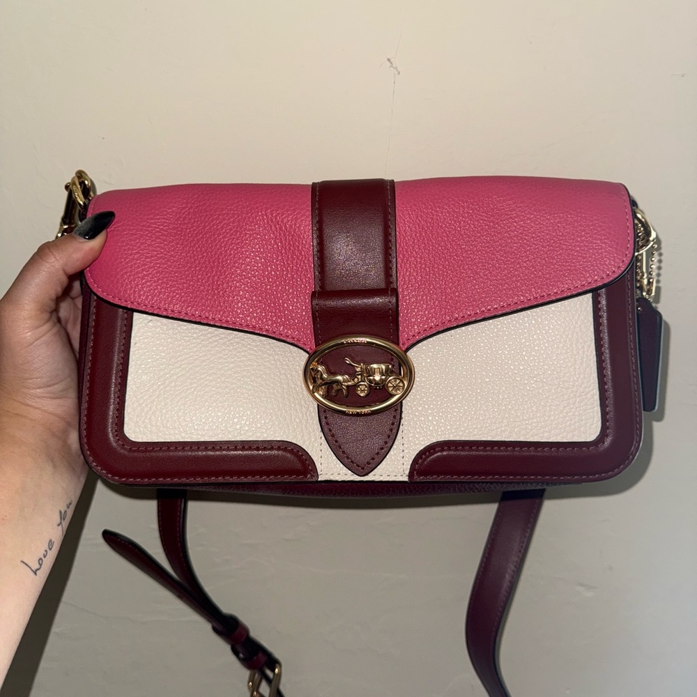 Coach Pink and Cream Crossbody Bag